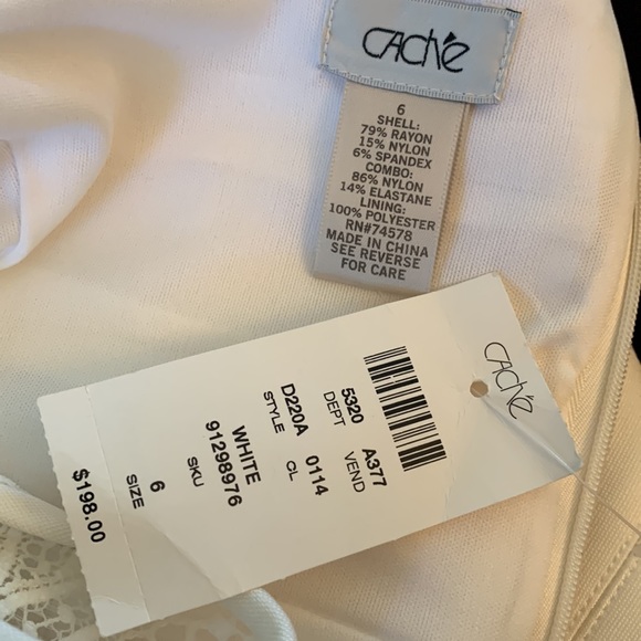 New Stunning Cache White Elegant Evening Dress - Picture 13 of 14